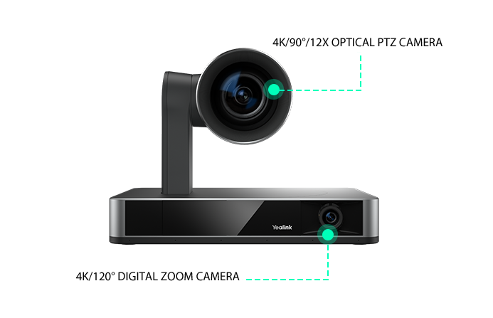 Yealink UVC86 4K Dual-Eye Tracking PTZ Camera, 20x HD Zoom Yealink