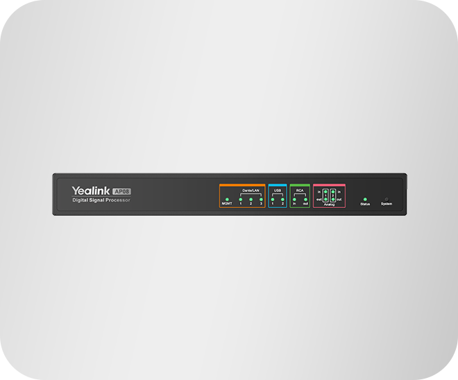 Yealink AP08 Dante Digital Signal Processor – 16x16 Channels with AI Optimization