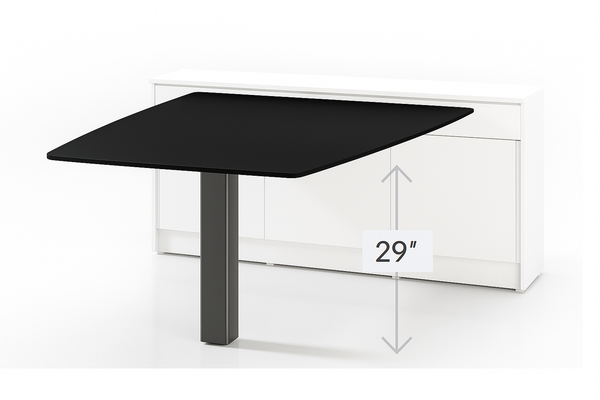 Salamander Designs Unifi Huddle Table Top – 48” x 60”, Compact Core, Satin Black (TP4860A/C/BK1)