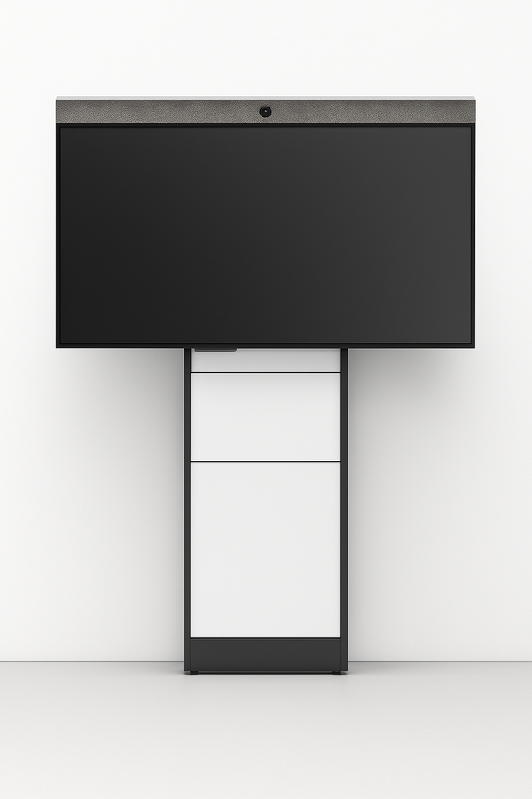 Salamander Designs STR170/FH1/WH/BK Strut70 Single Mount Wall Stand, White Front, Black Trim