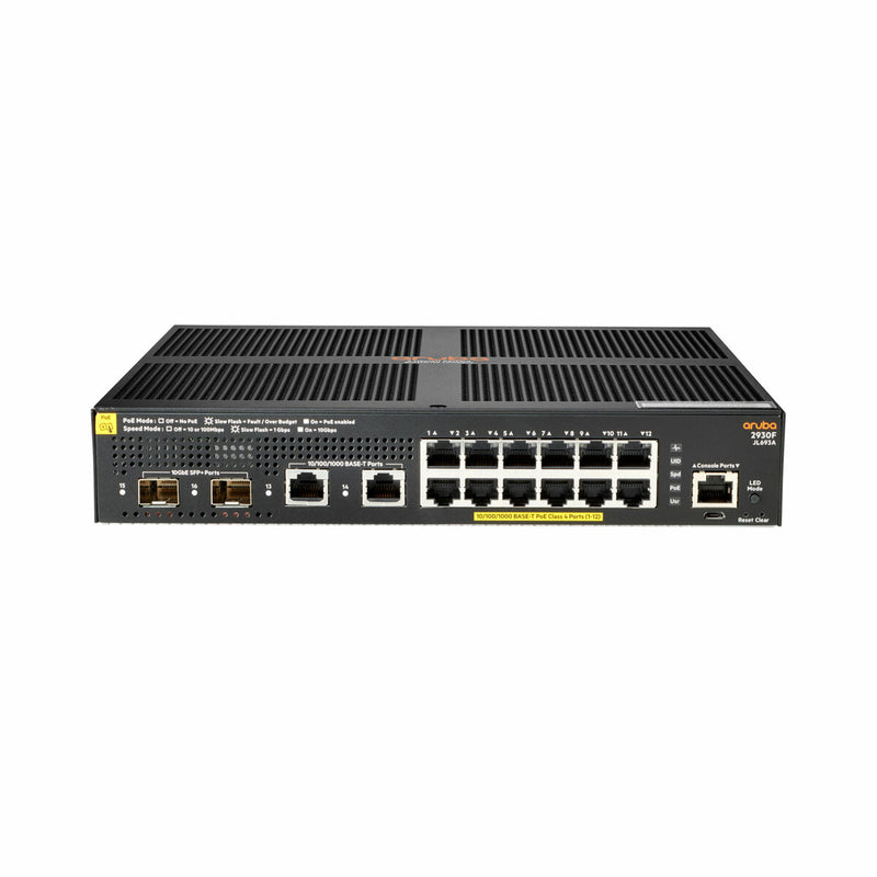 HPE Aruba 2930F 12G PoE+ 2G/2SFP+ Managed Rackmount Switch (JL693A