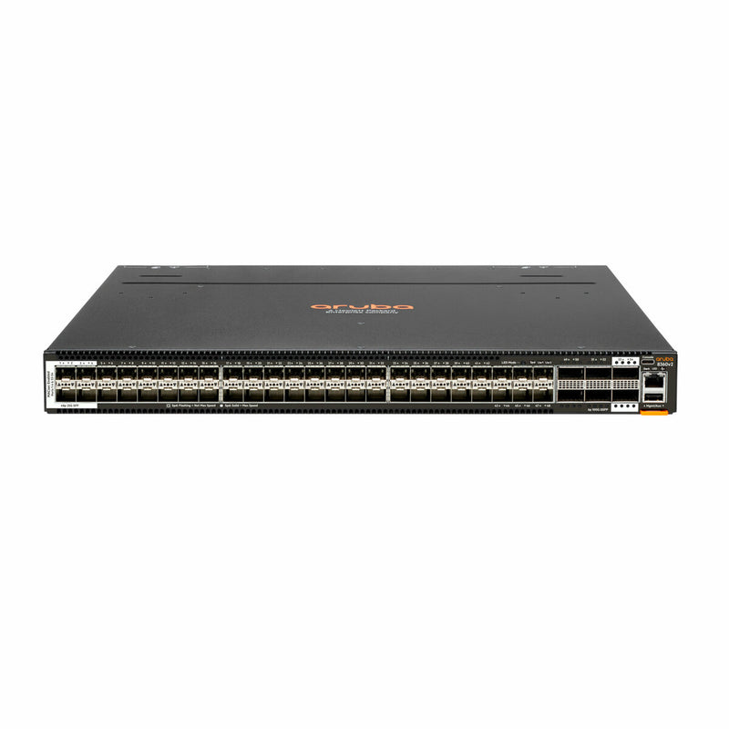HPE Aruba Networking CX 8360-48Y6C v2 48-Port 25G SFP28 Switch with 6 x 100G QSFP+ Ports, MACsec, 5 Fans, 2 AC PSU, Back-to-Front Airflow