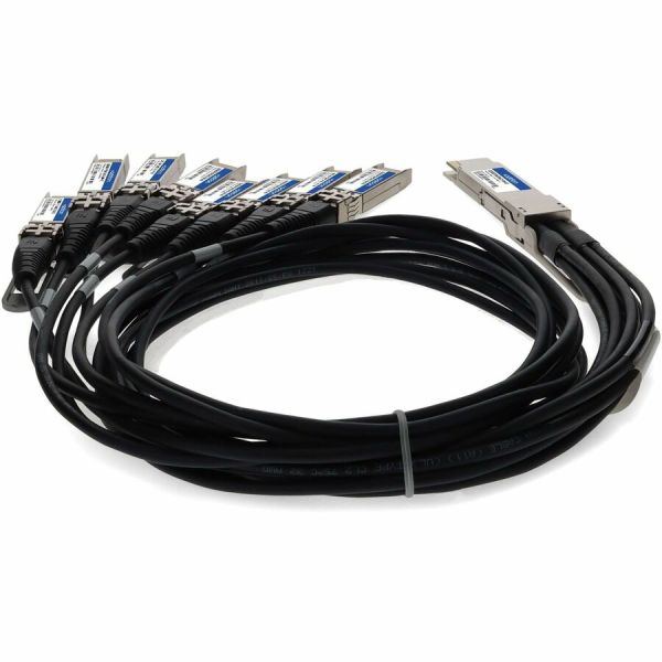 AddOn MSA and TAA Compliant 400GBase-CU QSFP-DD 400G to 8xSFP56 Direct Attach Cable (Passive Twinax, 2.5m)