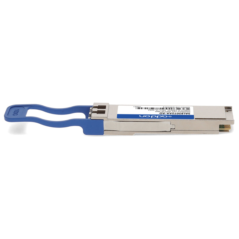 AddOn Alcatel-Lucent Nokia® 3AL82072AA Compatible TAA 100GBase-LR4 QSFP28 OTU4 Dual-Rate Transceiver (SMF, 1295–1309nm, 10km, LC, DOM)