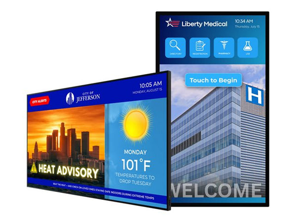 Planar URP862-ERO-T 86" 4K UHD Interactive Touch Display, 700-nit, 24x7, ERO Glass, 50-pt PCAP, Speakers, ENERGY STAR, TAA