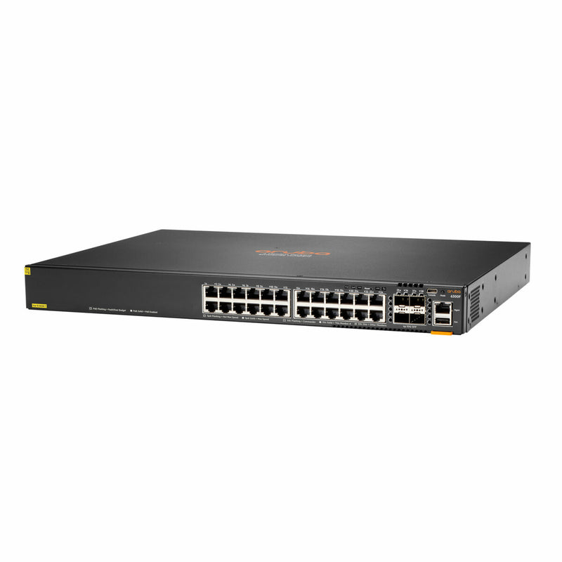 HPE Aruba Networking CX 6300F 24-port 1GbE Class 4 PoE+ and 4-port SFP56 Switch (JL666A