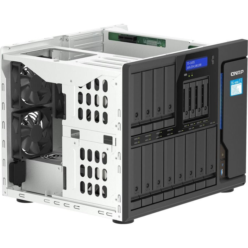 QNAP TS-1655-8G 16-Bay Tower NAS – Intel Atom C5125 8-Core, 8GB DDR4, 2.5GbE, Hybrid Storage, QuTS hero