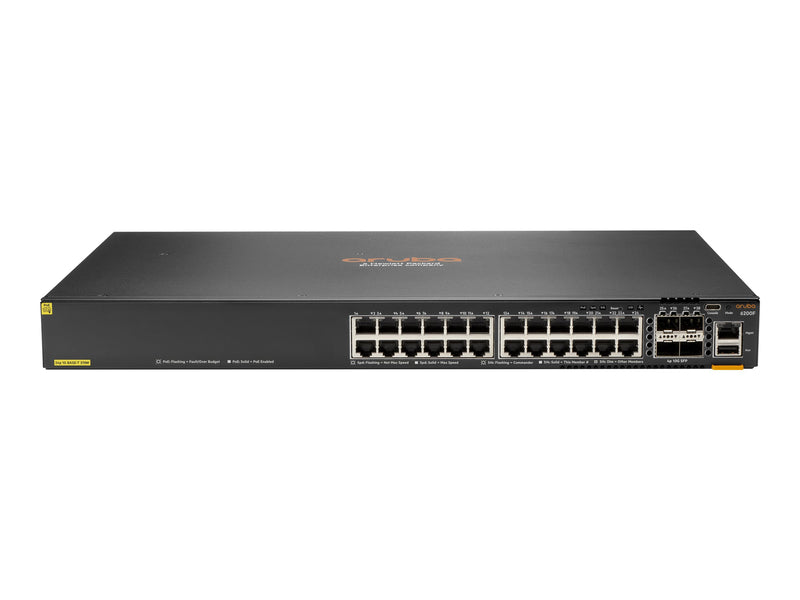HPE Aruba Networking CX 6200F 24-Port PoE+ 4SFP 370W Managed Switch (S0G14A)
