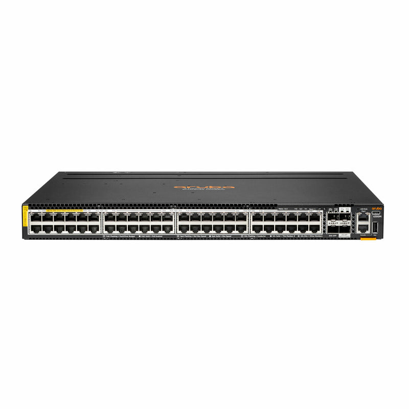 HPE Aruba Networking CX 6300M 48-Port Smart Rate Class 8 PoE++ 2x50G 2x25G Switch (R8S90A)