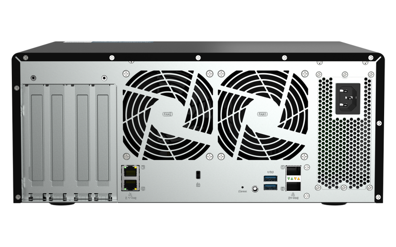 QNAP TS-h1290FX-7302P-128G SAN/NAS Storage System – 12-Bay U.2 NVMe/SATA, ZFS, 25GbE