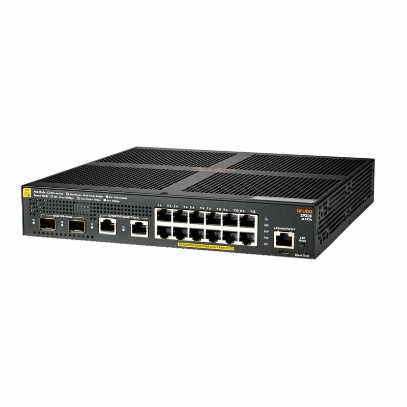 HPE Aruba 2930F 12G PoE+ 2G/2SFP+ Managed Rackmount Switch (JL693A