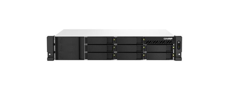 QNAP TS-873AEU-RP-4G Short-Depth 2U SAN/NAS Storage System – AMD Ryzen, Dual 2.5GbE, PCIe Expandable, Redundant PSU