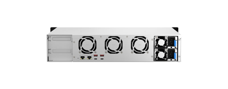 QNAP TS-873AEU-RP-4G Short-Depth 2U SAN/NAS Storage System – AMD Ryzen, Dual 2.5GbE, PCIe Expandable, Redundant PSU