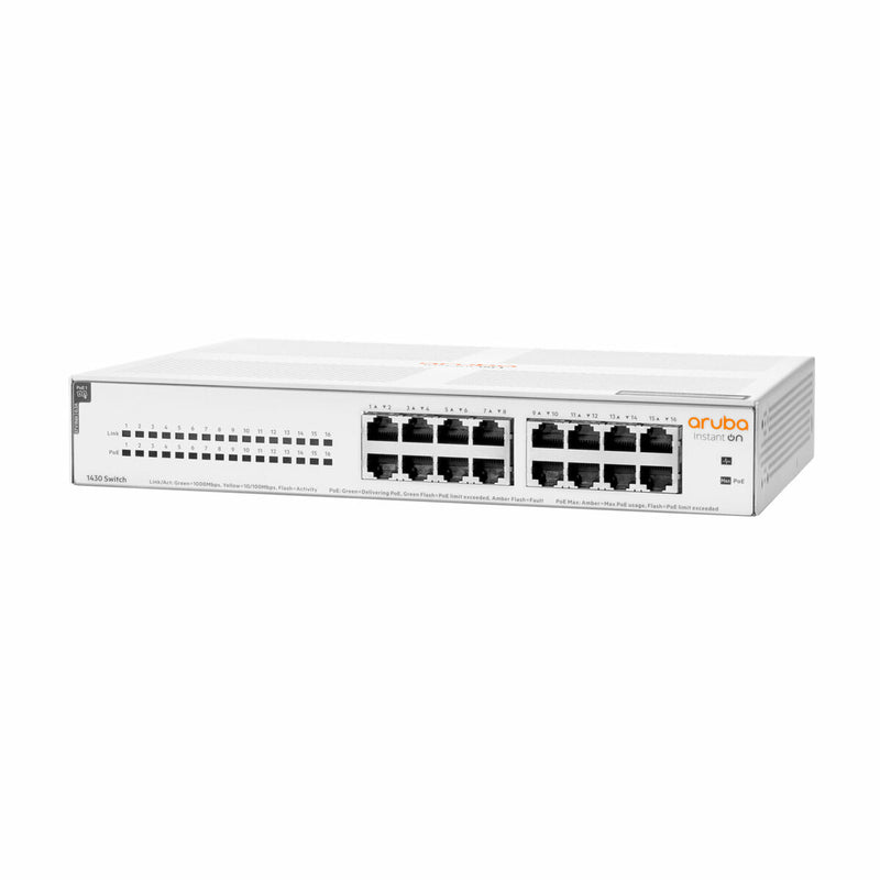 HPE Networking Instant On 1430 16-Port Gigabit Class 4 PoE 124W Unmanaged Switch