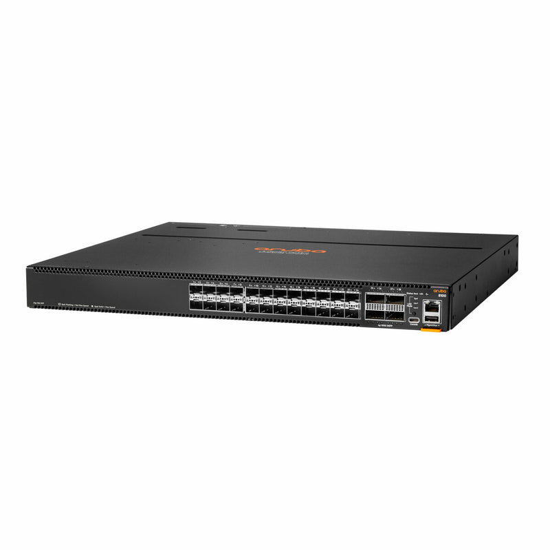 HPE Aruba Networking CX 8100 24x10G SFP+ 4x40/100G QSFP28 Switch with Back-to-Front Airflow, 3 Fans, 2 AC PSU (R9W87A