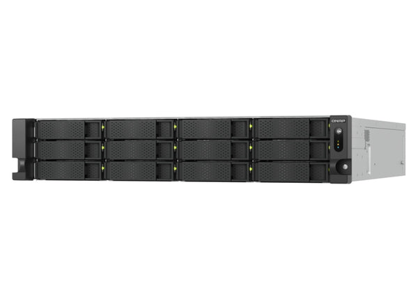 QNAP TS-H1277AXU-RP-R5-16G-US 12-Bay 2U Rackmount NAS, AMD Ryzen 5 7000, 16GB DDR5, Dual 2.5GbE & 10GbE