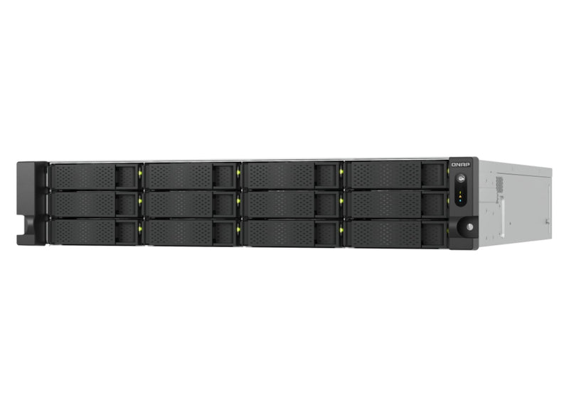 QNAP TS-H1277AXU-RP-R5-16G-US 12-Bay 2U Rackmount NAS, AMD Ryzen 5 7000, 16GB DDR5, Dual 2.5GbE & 10GbE