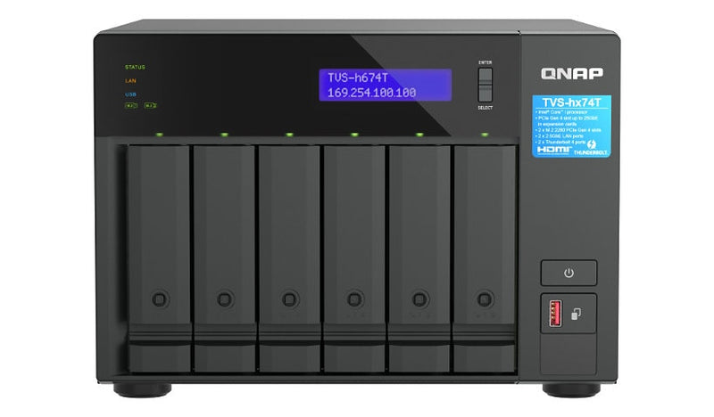 QNAP TVS-H674T-i5-32G Thunderbolt 4 6-Bay NAS with Intel Core i5 & 32GB DDR4 RAM