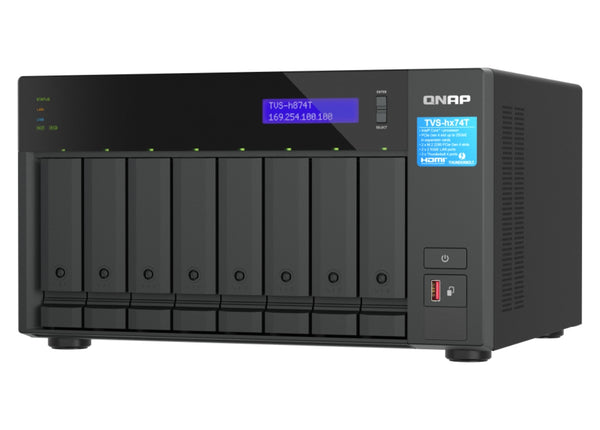 QNAP TVS-H874T-I7-32G-US 8-Bay Thunderbolt 4 ZFS NAS with 12-Core Intel CPU & 32GB RAM – US