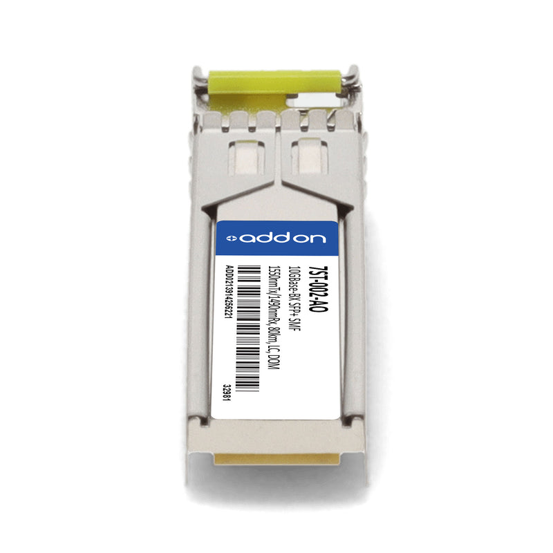 AddOn Accedian® 7ST-002 Compatible TAA 10GBase-BX SFP+ Transceiver (1550nmTx/1490nmRx, 80km, LC, DOM, -40 °C – 85 °C, SMF)