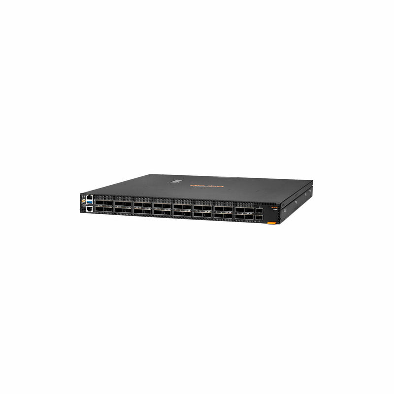 HPE Aruba Networking CX 9300S 32p 100G QSFP28 8p 400G QSFP-DD TAA Switch (Front-to-Back, 6x Fan, 2x AC Power)
