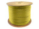 AddOn 1000ft Yellow CAT6A STP Plenum Bulk Copper Patch Cable (CMP, Shielded, 10Gbps, 500MHz)