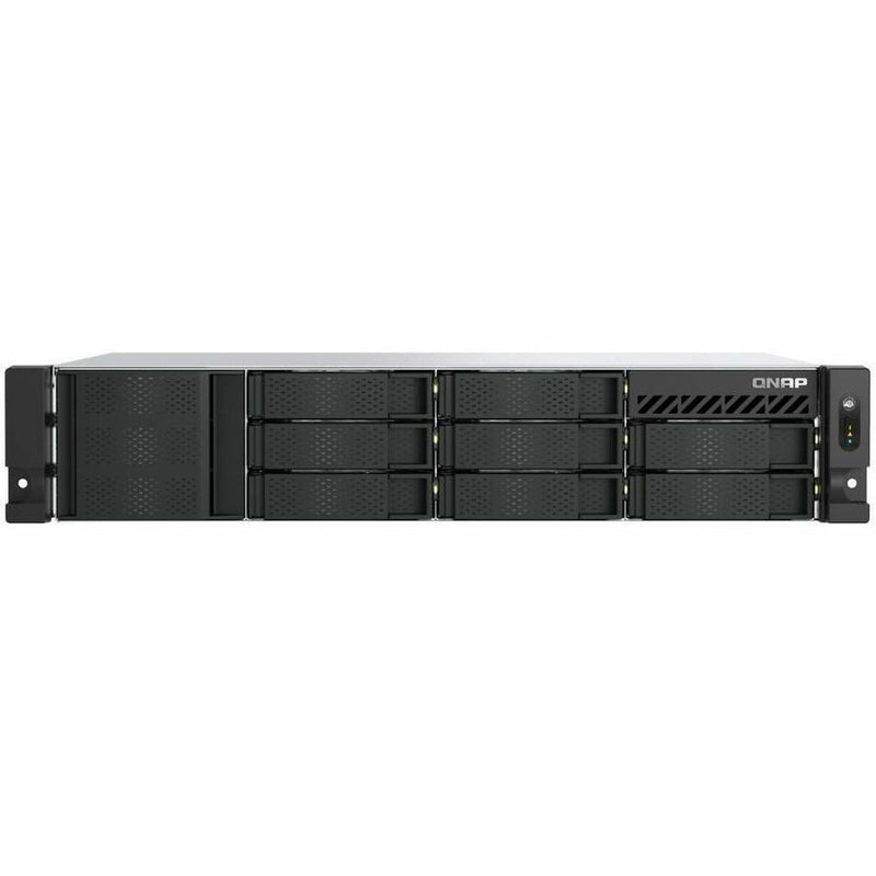 QNAP TS-855eU-8G 2U Short-Depth Rackmount NAS, Intel Atom C5125 Octa-Core 2.8GHz, 8GB DDR4, 8-Bay, 2.5GbE, PCIe Expandable – SAN/NAS Storage System