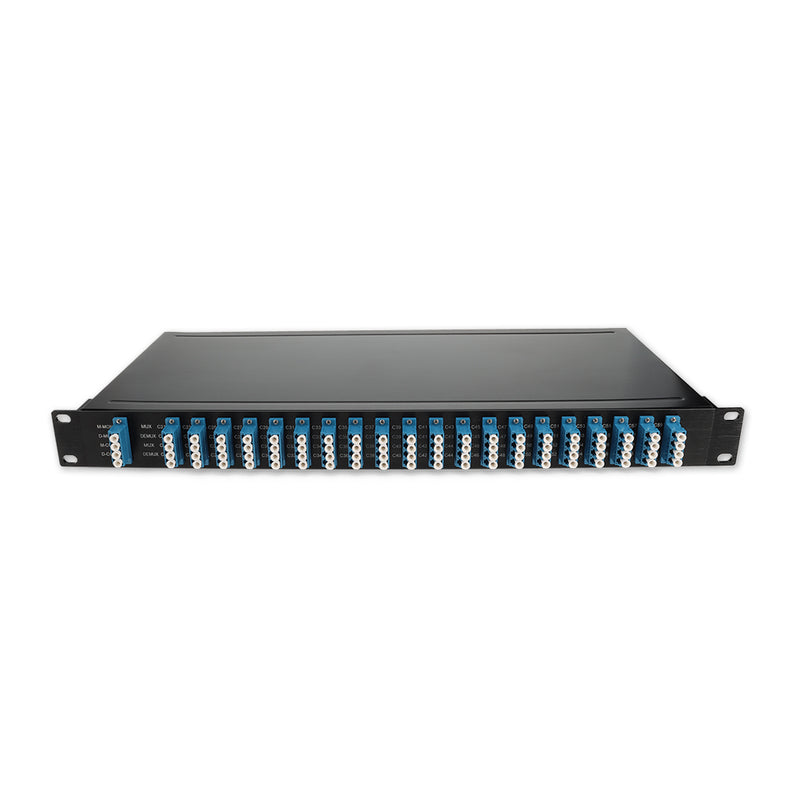 AddOn 40 Channel High Performance DWDM MUX/DEMUX (Duplex, Channels 21–60, 1U Rack Mount, Monitor Port, LC/UPC, Rugged, Industrial Temperature)