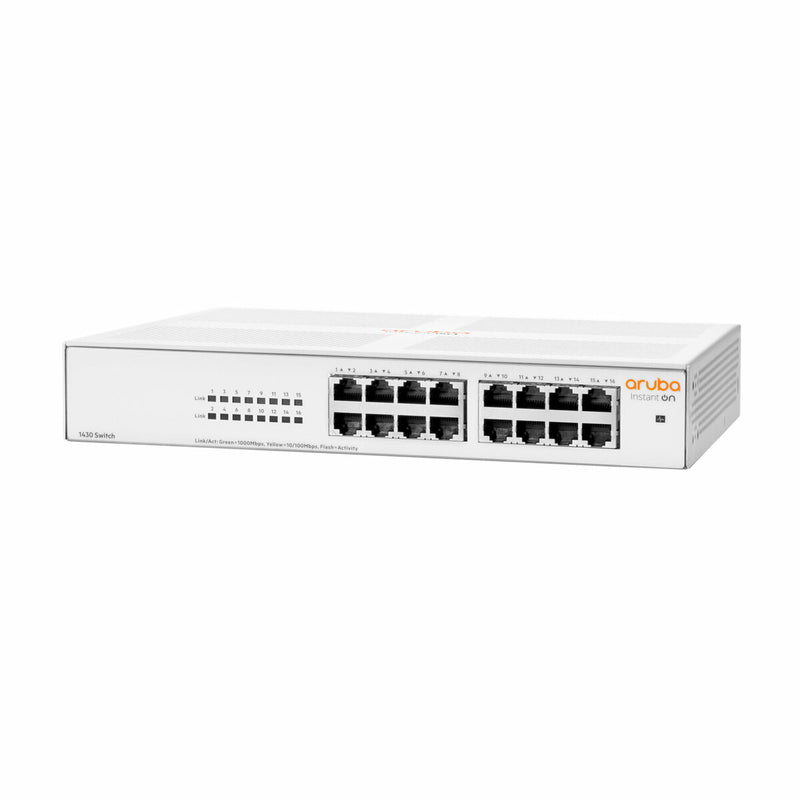 HPE Networking Instant On Switch 1430 16-Port Gigabit Unmanaged Rack-Mountable (R8R47A