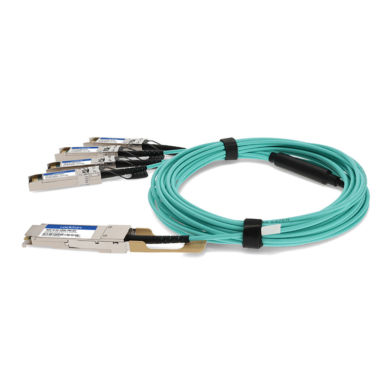 AddOn Arista Networks® AOC-Q-4S-100G-7M Compatible TAA 100GBase-AOC QSFP28 to 4xSFP28 Active Optical Cable (850nm, MMF, 7m)