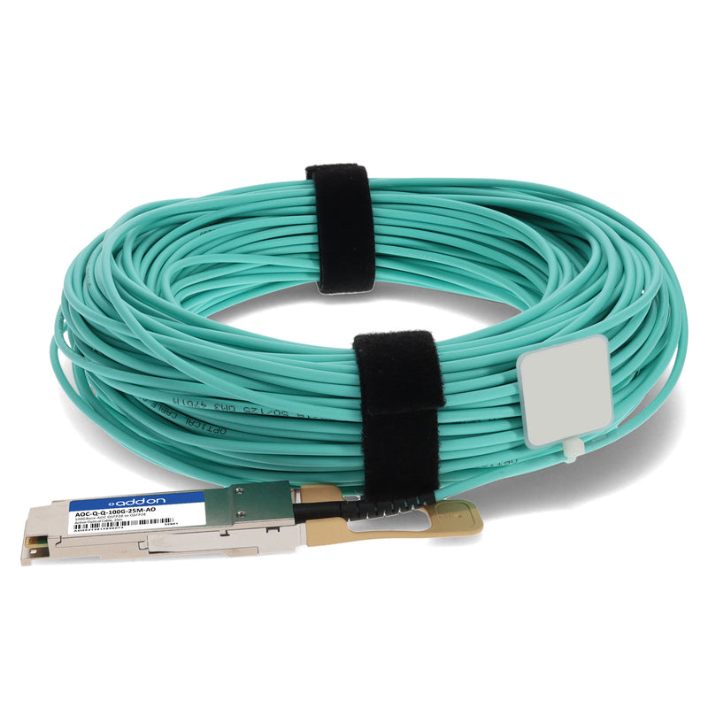AddOn Arista AOC-Q-Q-100G-25M Compatible 100G QSFP28 Active Optical Cable (25m, TAA)
