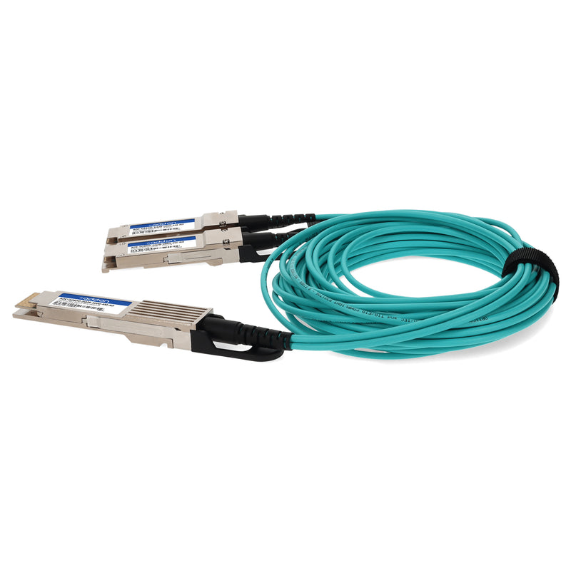 AddOn Dell® AOC-Q28DD-2Q28-100G-4M Compatible TAA 200GBase-AOC QSFP28-DD to 2xQSFP28 Active Optical Cable (850nm, MMF, 4m)