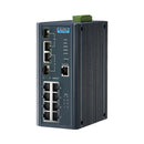 Advantech Industrial Managed PoE Ethernet Switch 8FE + 2 Gigabit Combo Wide Temp (EKI-7710E-2CPI-AE)