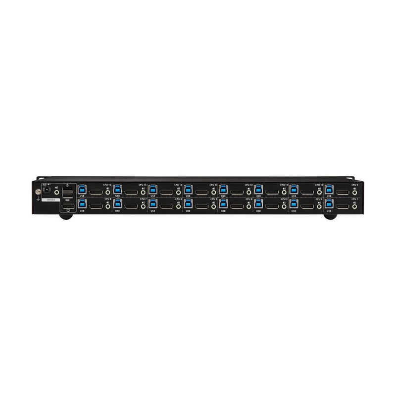 Eaton Tripp Lite 16-Port DisplayPort/USB KVM Switch with Audio, USB Sharing, 4K 60 Hz, 1U Rack-Mount