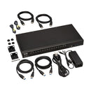 Eaton Tripp Lite 16-Port DisplayPort/USB KVM Switch with Audio, USB Sharing, 4K 60 Hz, 1U Rack-Mount