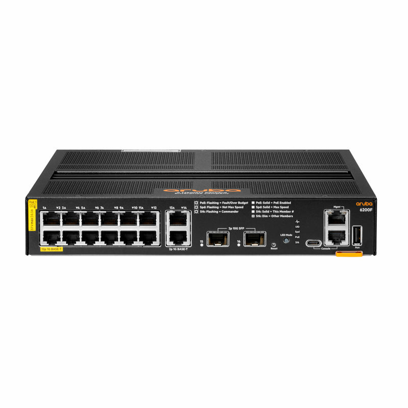 HPE Aruba Networking CX 6200F 12G Class4 PoE 2G/2SFP+ 139W Switch (R8Q72A