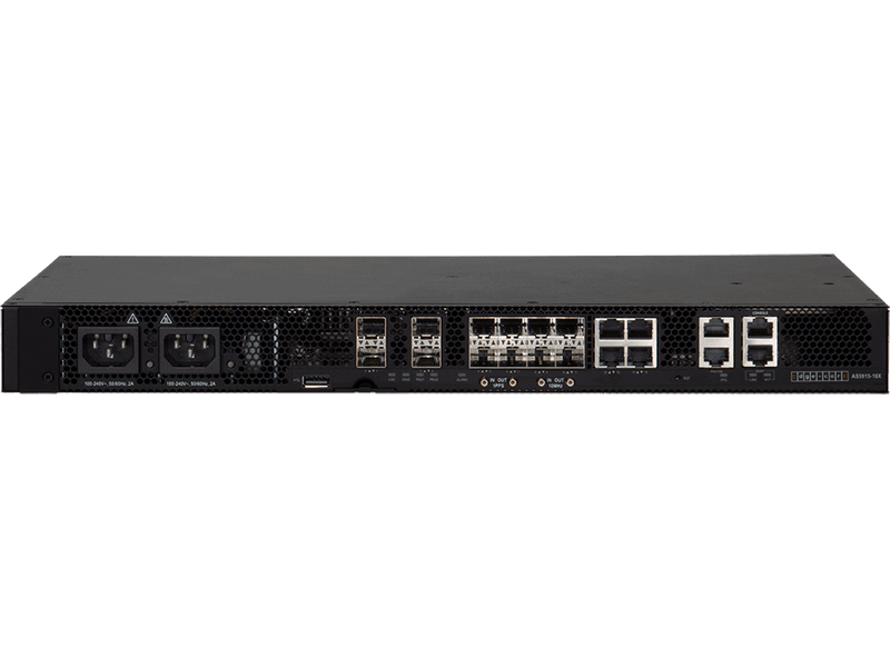 Edgecore AS5915-16X-O-48V-PC Cell Site Router – 16-Port 1G/10G, Intel Atom C3308, Dual 48VDC PSUs, Passive Cooling