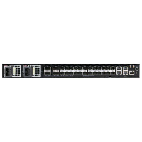 Edgecore AS7535-28XB-O-48V-F Cell Site Router – 24 x 25G SFP28, 2 x 100G QSFP28, 2 x 400G QSFP-DD, DC PSU, Front-to-Back Airflow