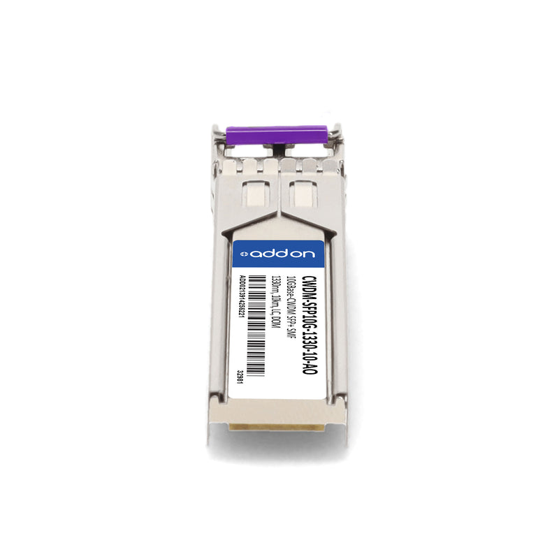 AddOn Cisco® CWDM-SFP10G-1330-10 Compatible TAA 10GBase-CWDM SFP+ Transceiver (SMF, 1330nm, 10km, LC, DOM)