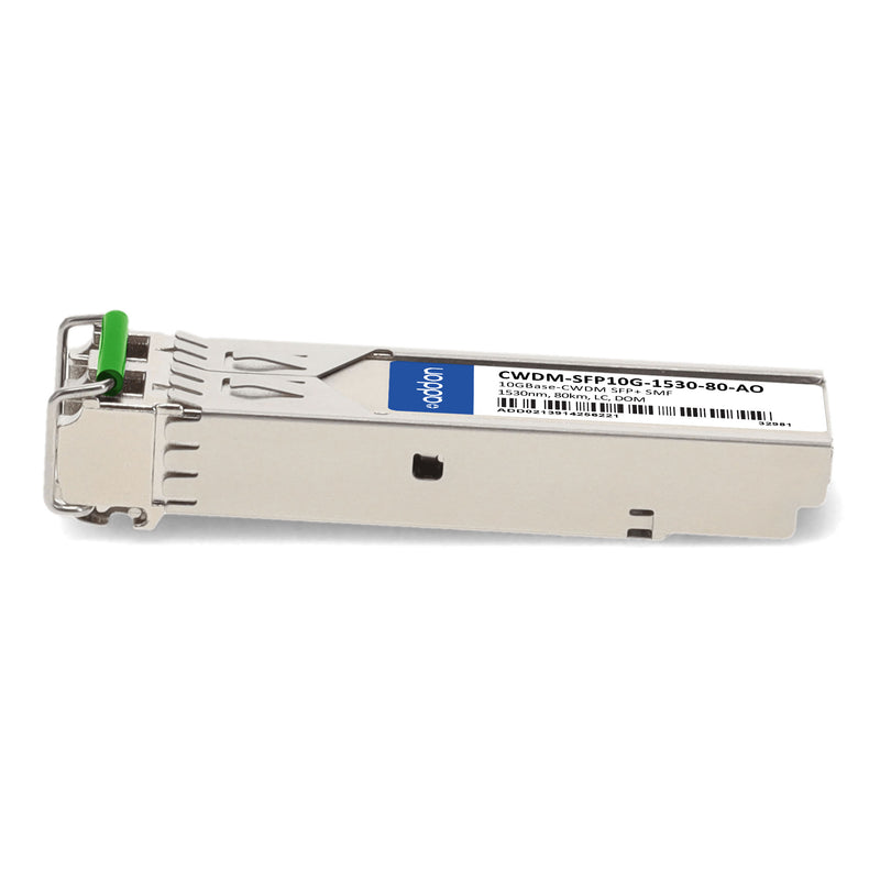 AddOn Cisco® Compatible TAA 10GBase-CWDM SFP+ Transceiver (SMF, 1530nm, 80km, LC, DOM)