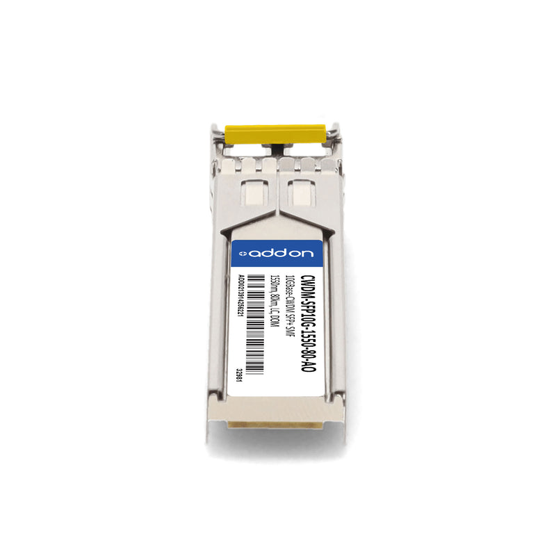 AddOn Cisco® Compatible CWDM-SFP10G-1550-80 TAA 10GBase-CWDM SFP+ Transceiver (SMF, 1550nm, 80km, LC, DOM)