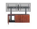 AVTEQ Custom 3-Bay Technology Credenza with Integrated Display Mount (Veneer Finish)