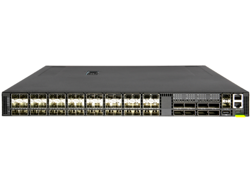 Edgecore AS7326-56X 48-Port 25G SFP28 + 8-Port 100G QSFP28 Switch (Front-to-Back Airflow, Dual AC PSUs)