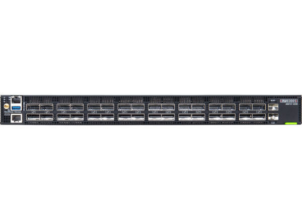 Edgecore AS9737-32DB 32-Port 400G QSFP56-DD Data Center Switch (Front-to-Back Airflow, Dual AC PSU, US Power Cord)