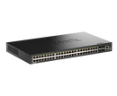 D-Link DGS-1530-52P 52-Port Gigabit Stackable Smart Managed PoE Switch with 10G Uplinks