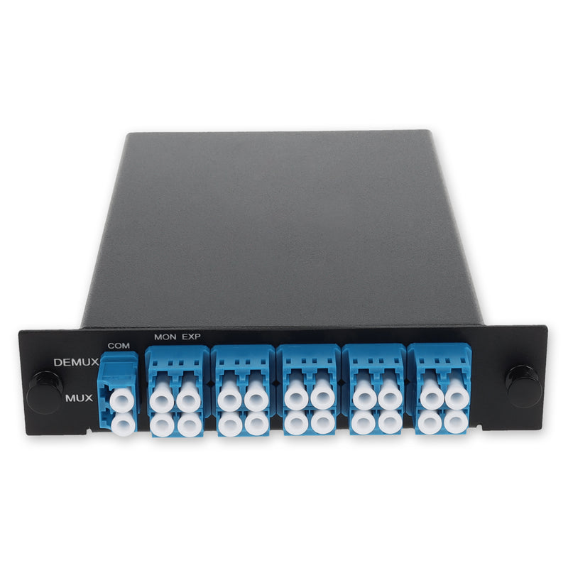 AddOn 8-Channel DWDM Mux/Demux (Duplex), ITU 100GHz Channels 21–28 with Express & Monitor Ports, LC UPC, 1U Rack Mount