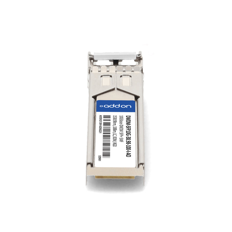 AddOn Cisco® DWDM-SFP10G-38.98-100-I Compatible TAA 10GBase-DWDM SFP+ Transceiver (1538.98nm, 100km, SMF, LC, DOM, -40 – 85 °C)