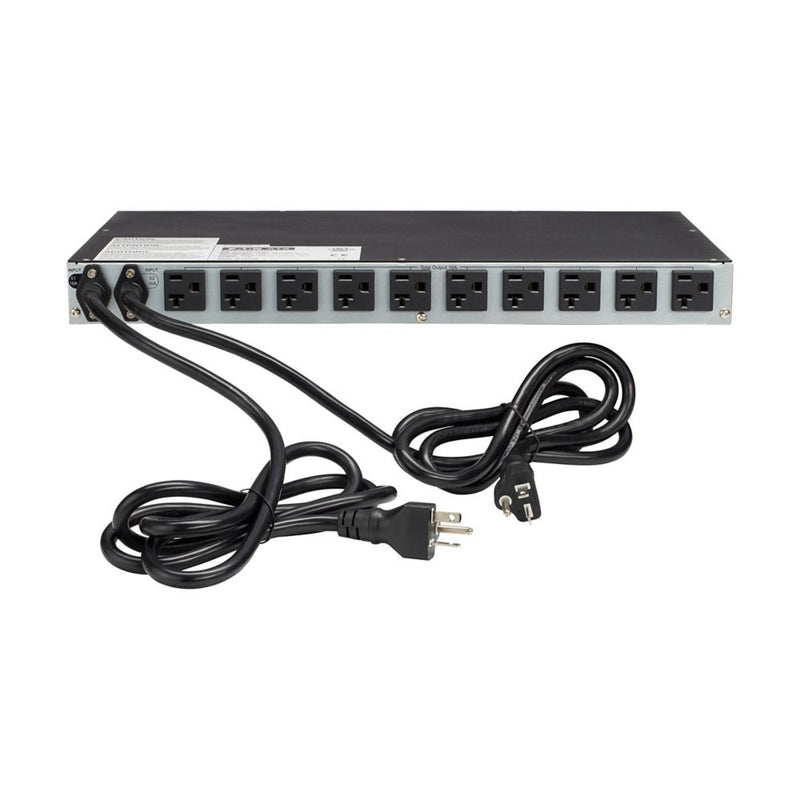 Eaton EATS120 Automatic Transfer Switch (ATS) Rack PDU, 1U, 120V 16A, (2) 5-20P Inputs, (10) 5-20R Outlets, 6 ft Cord