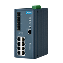 Advantech EKI-7712G-4FPI-AE 8-Port Gigabit PoE Managed Industrial Switch with 4 SFP Uplinks