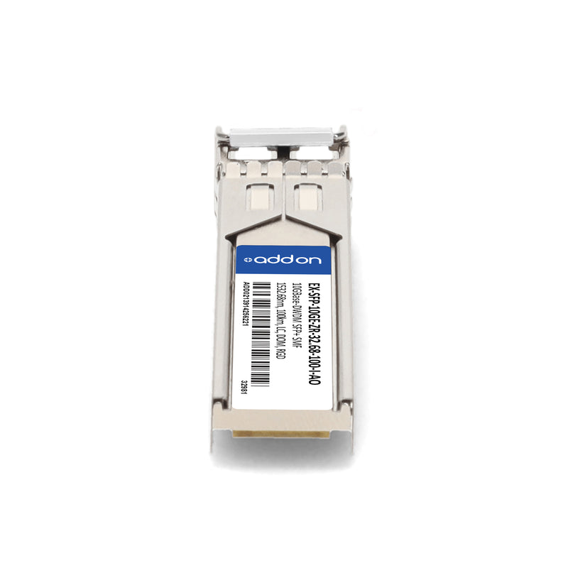 AddOn Juniper Networks® EX-SFP-10GE-ZR-32.68-100-I Compatible TAA 10GBase-DWDM SFP+ Transceiver (SMF, 1532.68nm, 100km, LC, DOM, -40 to 85°C)